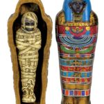 Blue Mummy and Sarcophagus 4 inch