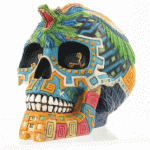 Aztec Warrior Skull Paperweight