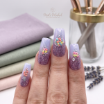 The Lavender Bouquet Glitter Press-On Set