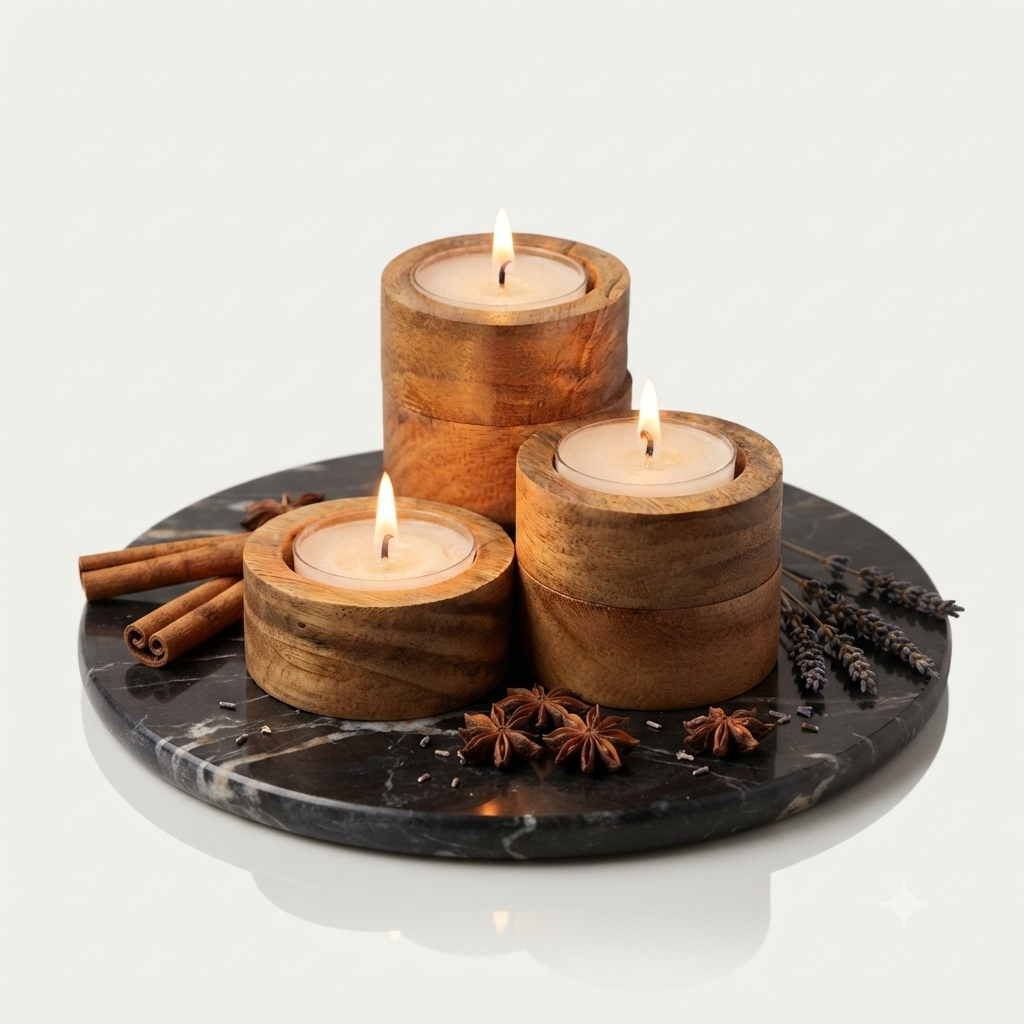 Gemini_Generated_Image_yx1o4nyx1o4nyx1o Zimbabwean Acacia Wood Tea Light Holders - Image 1